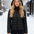 Damen Daunenjacke | leicht warm & stilvoll mit Kapuze und Reißverschluss